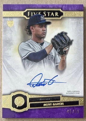 2021 Topps Five Star - Deivi Garcia (RC) Auto /50 Purple #FSA-DGQ   YANKEES  - Image 1 of 2