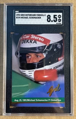 1992 Grid Motorcard Formula 1 Michael Schumacher #194 Rookie RC - Image 1 of 2