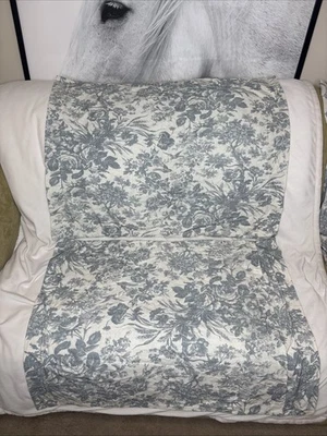 Pottery Barn Sorrel Toile 2 Standard Sham - Set Of 2 Shams- Steel Blue - Image 1 of 3