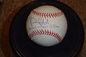 PHIL HUGHES Autographed Signed RAWLINGS OML Baseball Draft insc. PCM SPORTS COA - Picture 1 of 1