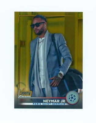 2022-23 Neymar Jr. Topps Stadium Club Chrome Gold Refractor PSG Card 3/50 - Image 1 of 3