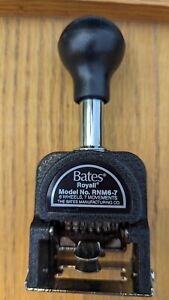 Bates Royal Auto Numbering Machine 6 Wheels RNM6-7