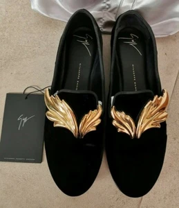 ¡USADO!!! MOCASINES DE TERCIOPELO GIUSEPPE ZANOTTI DALILA GOLDWING TALLA 37 - Imagen 1 de 12