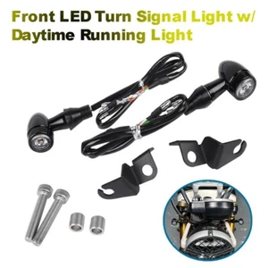 For Speed 400 Scrambler 400X Front LED Turn Signal Light w/Daytime Running Light - Picture 1 of 24
