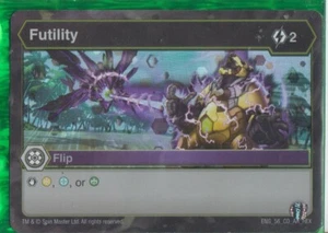 1 x Bakugan Age of Aurelus Futility Flip Card - 56 CO AA HEX New - Picture 1 of 1