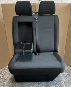 VW T6 Transporter Front Passenger Double Folding Seat Folding Simora Cloth - Picture 1 of 6