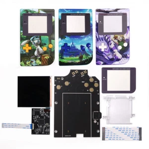 Super OSD RIPS Backlight LCD Screen+Pre-cut UV Printed Shell For Game Boy DMG - Picture 1 of 32