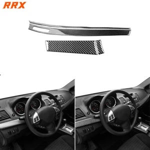 4Pcs Carbon Fiber Console Dashboard Panel Cover For Mitsubishi Lancer EVO 08-15 - Picture 1 of 12