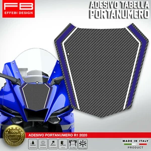 Adesivo Stickers Tabella Portanumero Compatibile Yamaha R1 2020-2021 CARBONIO - Imagen 1 de 1