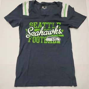 Seattle Seahawks NFL Blue V-Neck T-Shirt Women’s Small New Without Tags - Picture 1 of 6