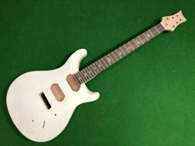 1Set guitar Kit 24Fret Gutiar Neck mahogany Guitar Body Flame Maple Veneer - Image 1 of 4