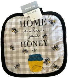 Ofen Hand Topfhalter Küchenaufhänger - Zuhause ist, wo Ihr Honig ist - Bienen geprüft - Bild 1 von 3