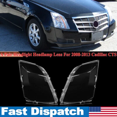 Headlight Lens Covers Left & Right For 2008-2013 Cadillac CTS 3.0L 3.6L 6.2L - Image 1 of 4