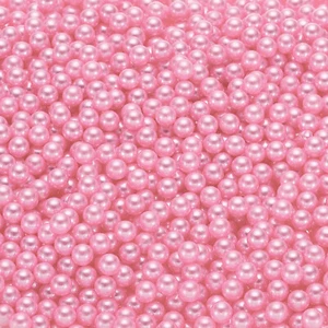 2500Pcs Faux Pearl for Crafting, 6mm No Hole ABS Round Pearls Beads, Pink - Picture 1 of 5