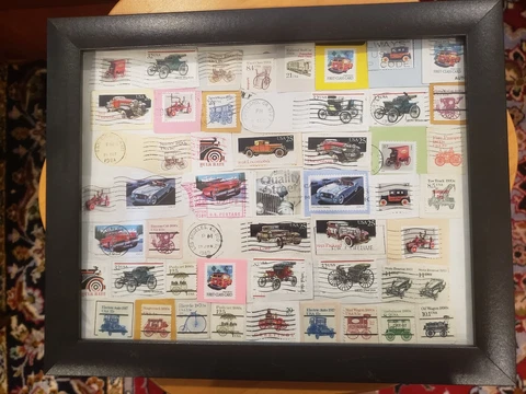 Used Convertible Automobile Car Stamp stamps framed Cover