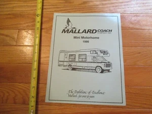 Mallard Coach Company 1986 Mini Motorhome RV Vintage Dealer sales brochure - Bild 1 von 3