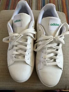 adidas Advantage Trainers Mens - White/Green / UK 9 - Foto 1 di 11