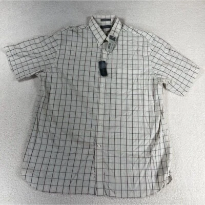 NWT Daniel Cremieux Signature Collection Men’s XL Ivory Short Sleeve Shirt - Image 1 of 4