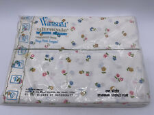 Vintage Wamsutta Standard Double Flat Sheet No Iron UltracaleFloral