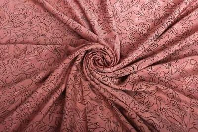 Sarong beige estampado textil étnico sari seda pura indio vintage Foto 1 de 3