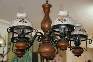 Alte rustikale Deckenlampe – 5-armig - Picture 1 of 6