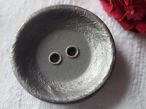 Gros bouton vintage gris eefet argenté 4,1 cm ou 41 mm ref 4534 - Picture 1 of 5