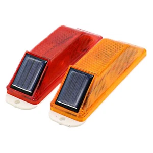 2Pcs Traffic Light Solar Strobe Warning Light Sensitive Emergency LED Flashing - Picture 1 of 14
