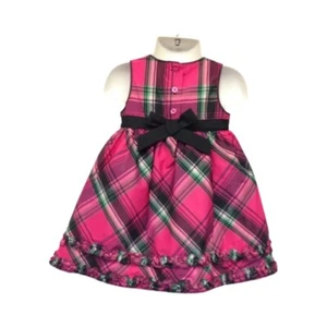 OshKosh Bgosh Pink Plaid Sleeveless Dress Size 12M - Picture 1 of 6