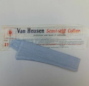 Van Heusen collar RAF blue 15.5 Style 11 semi-stiff UNUSED vintage 1940s uniform - Picture 1 of 3