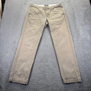 LL Bean Signature Chino Pant Mens 36x32 Beige Cotton Slim Straight - Picture 1 of 10