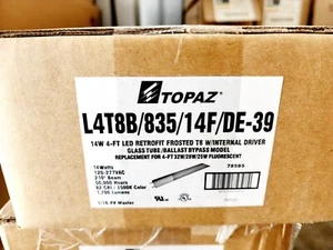 Case Lot of 25- L4T8B/835/14F/DE-39 Double-Ended LED Ballast Bypass T-8 Tube - Picture 1 of 2