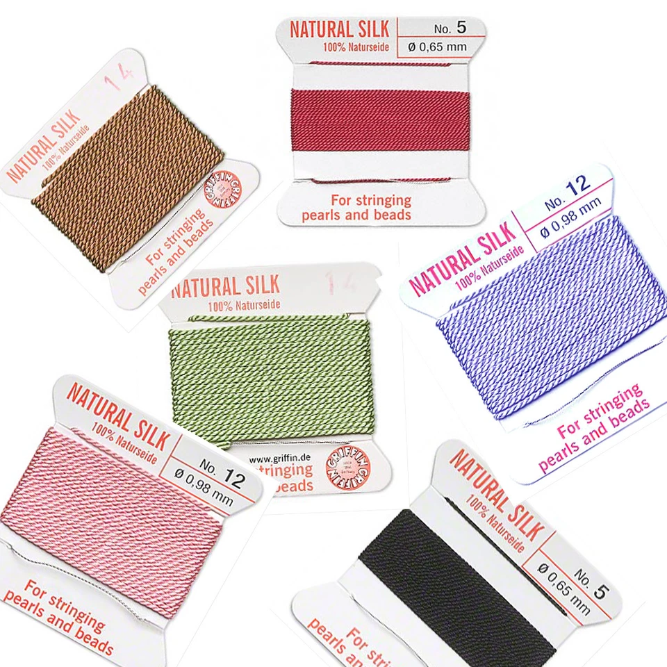 Hilo de abalorios de seda Griffin con cordón de elección de diseñadores de agujas para cuentas y perlas Foto 1 de 1