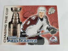 2003-04 Pacific Quest for the Cup CHASING THE CUP INSERT Paul Kariya HOF LW #04