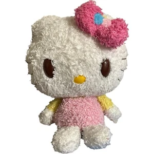 Sanrio Hello Kitty Pastel Fluffy Brown Eyes Plush Stuffed Animal 2007 Rare Japan - Picture 1 of 6