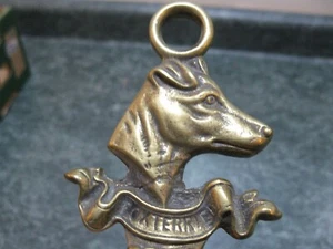 Vintage bronze Fox Terrier corkscrew - Picture 1 of 5