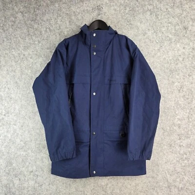 Huski Explorer Jacket Mens 92 Large Blue Winter Zip Button Snap Hood 11682 - Image 1 of 4