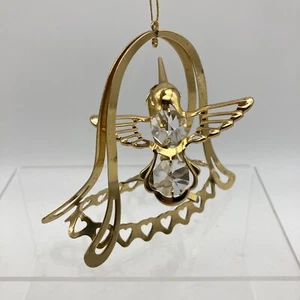 Adorno de Colección Colibrí Cristal Austríaco 24K Enchapado Corazón Atrapassoleras en Soporte - Imagen 1 de 14