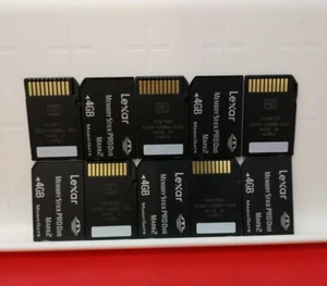 Lexar 4GB Pro Duo Mark 2 Sony PSP Memory Stick Sony Camera Cybershot Memory - Picture 1 of 1