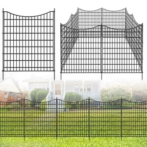 6 Panels No Dig Decorative Outdoor Garden Fence, 26.4 in(H) X 12.7 ft(L) Anim... - Picture 1 of 7