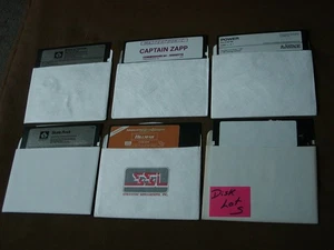 Commodore (6) Disk Lot S - 5-1/4" Master, Power, Hillsfar, Skate Rock, Cap Zapp+ - Picture 1 of 22