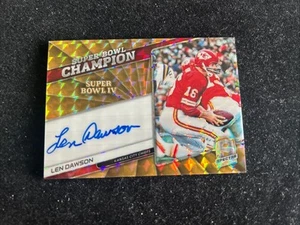 2019 Panini Spectra Super Bowl Champion Signatures Neon Orange Len Dawson /10 - Picture 1 of 2