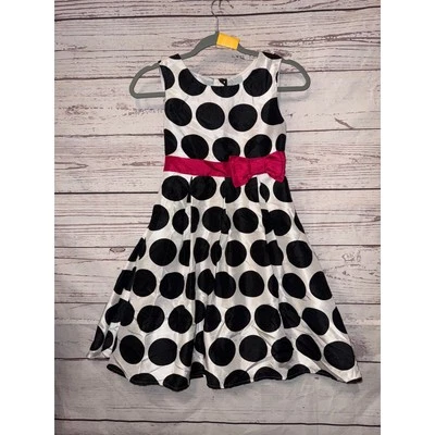 Cherokee Blanco y Negro Lunares Niñas Ajuste y Acampanado Talla 12 Foto 1 de 4