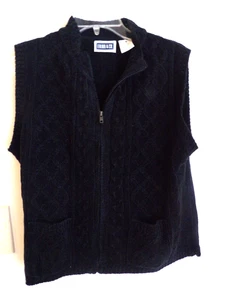 Erika & Co. Women's Zip Front Sweater Vest M - Picture 1 of 3