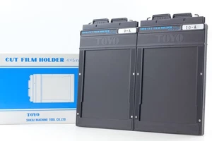 [Top MINT BOX 2pcs] TOYO 4x5 Cut Film Holder Back Large Format From JAPAN - Picture 1 of 8