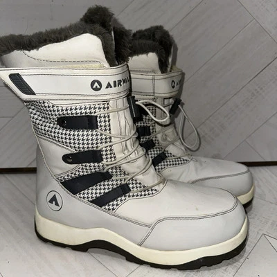 Botas de nieve Airwalk para mujer talla 11 Thermolite blancas grises forradas de piel sintética Foto 1 de 4