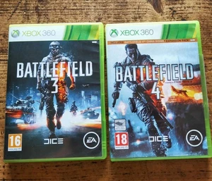 XBOX 360, 2 X NO BATTLEFIELD GAMES, BATTLEFIELD 3 AND 4. - Picture 1 of 4