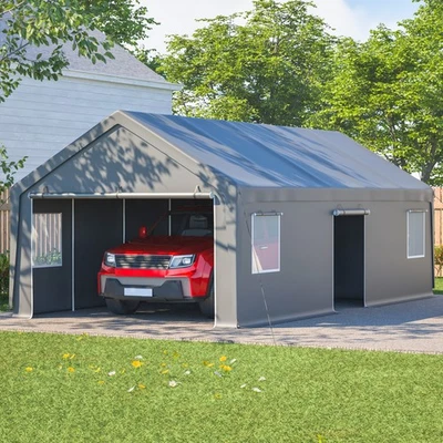 13x26 FT Heavy Removable & Windows, All-Weather Portable Garage Shelter for Car - Image 1 of 4