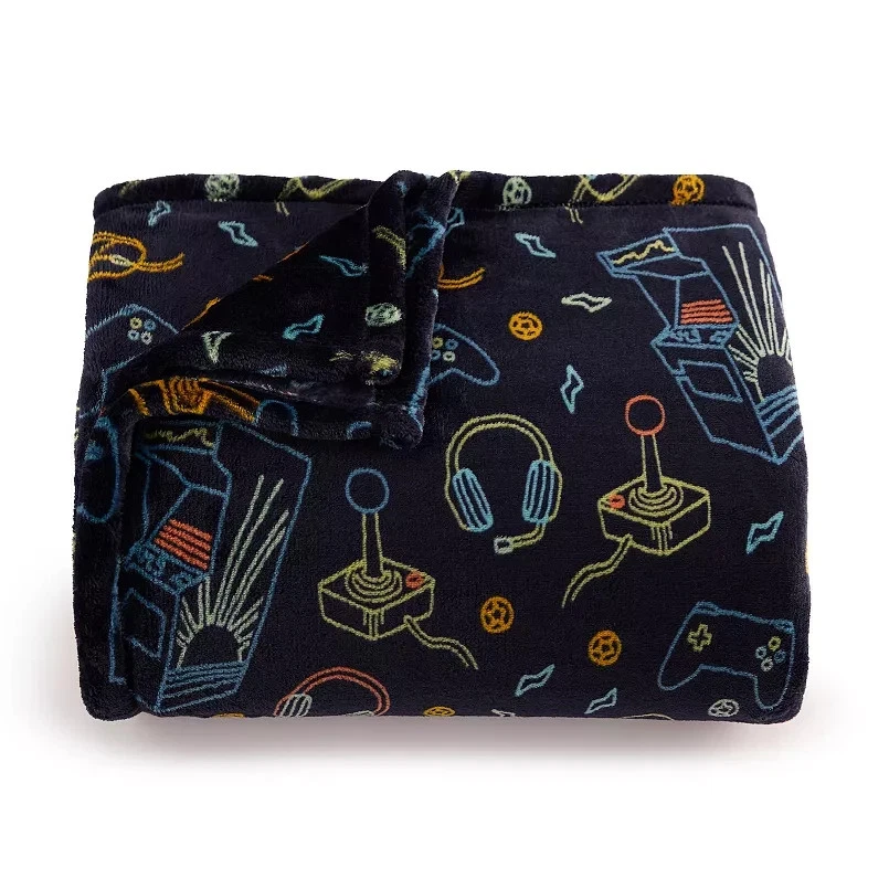 The Big One Gaming Video Gamer Print Plush Fleece Throw Blanket 5x6 ft - Image 1 of 1