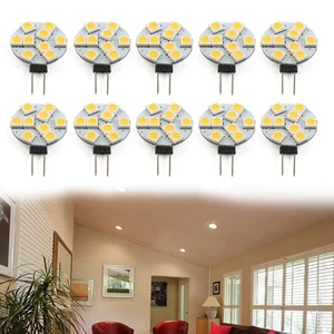 10x Super Bright Warm White Light G4 Socket 5050 SMD 9 LED For Car RV Landscape - Picture 1 of 14