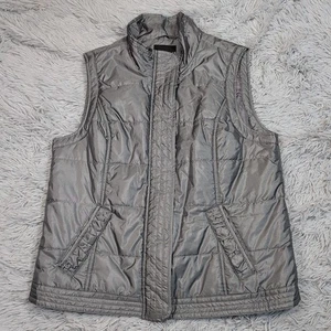 Chaleco Tribal Mujer L Gris Cremallera Gorpcore Suave Cómodo Informal Bolsillos Exterior - Imagen 1 de 11